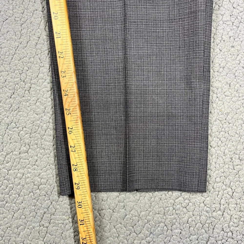 Santorelli Romeo Mens 40 Grey Virgin Wool Flat Front Dress Pants Italy F14T-351